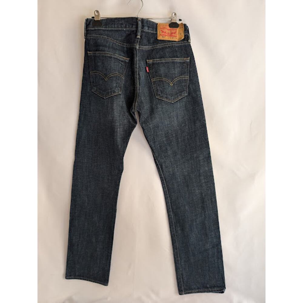 501 dark blue Levi Straus Jeans 30 W 32 L Retro bikercore Heritage Normcore - Picture 3 of 13